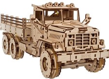 3D Wooden Military Truck Puzzle – 550pc DIY 6x6 Model Kit for Adults