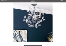 Lila Sputnik BHS Ceiling Pendant Light Fitting  chrome Crystal  Brand New In Box