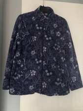 Ladies Blue Floral Fleece Anne