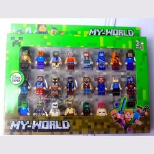 New Set of 24 Minecraft Figures- Minecraft Overworld Action Figure Set UK