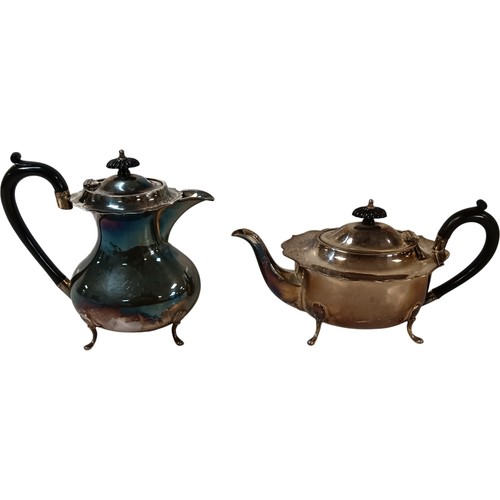 Vintage silver plate teapot - silver,