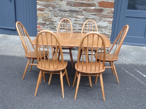 Ercol dining table and - table, 6