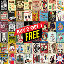 Tin Sign Plaque Pub Bar Vintage Style Retro Wall Decor Poster Home Club. 2 Sizes