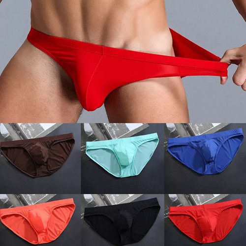 Men ice silk briefs seamless - briefs,