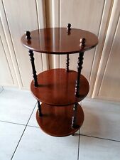 Vintage Wooden Three Stand Tier , Side/Display Table, brown, good condition 