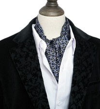 Men's 100Silk Long Scarf Cravat Paisley cashews Bistratal Elegant