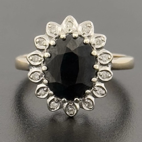 9ct yellow gold sapphire - gold,