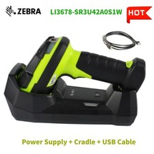 Zebra LI3678-SR3U42A0S1W  Ultra-Rugged 1D Laser Barcode Scanner Imager w Cradle