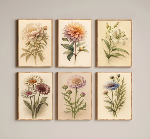 Set watercolour style - set, 6