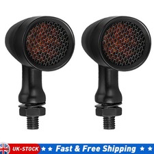 2x Black Motorcycle LED Turn