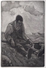 1897 "RESTING"  - ORIGINAL MEZZOTINT by WILLIAM STRANG R.A.