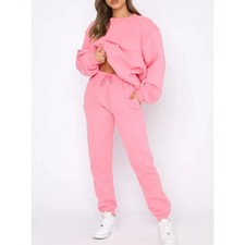 Womens Ladies Long Sleeve Winter Lounge Wear Tracksuit Set Casual Two Piece New