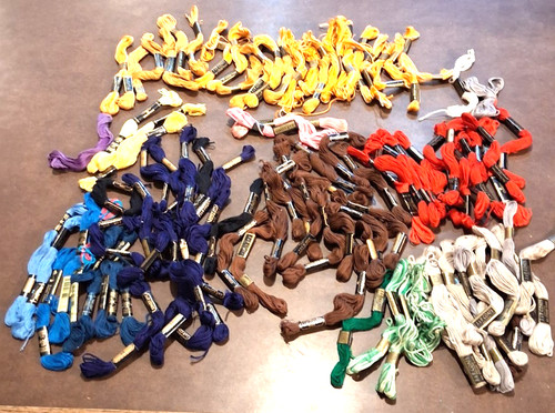 100 skeins mixed colors - 100,