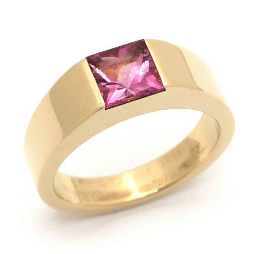 Auth cartier tank ring pink - tank, 51
