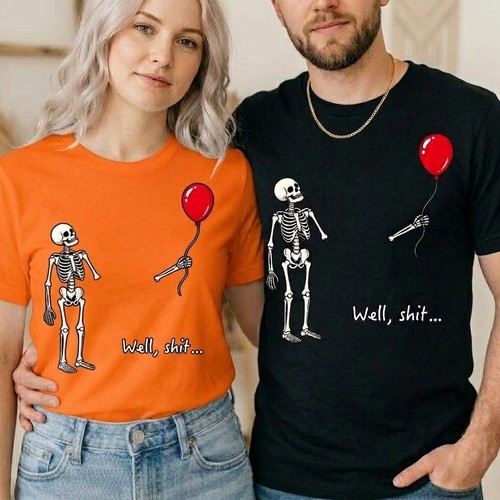 Funny skeleton lost balloon - funny,