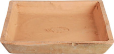 Aged Terracotta Square Saucer