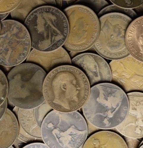 Kilo mixed old pennies - of,