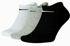 NIKE LIGHTWEIGHT NO SHOW TRAINING SOCKS 3 PACK DRI-FIT UK 8-11 EU 42-46
