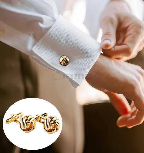 Silver gold round - gold, knot