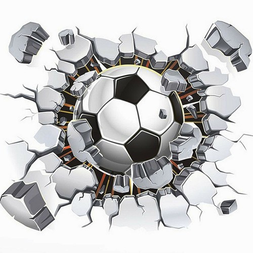 Football wall decal - 3d,