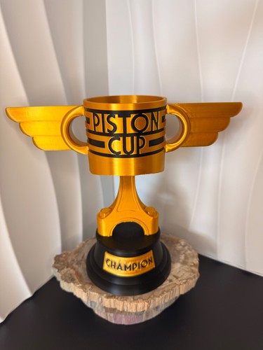 Piston cup trophy display