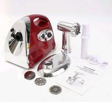 Red 2800W Electric Meat Grinder Food Mincer Stuffer Sausage Maker Filler Kitchen