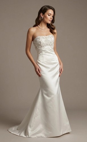 Wedding gown size satin - 10, uk