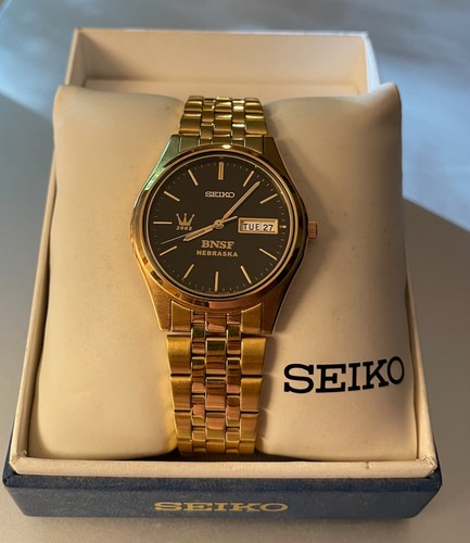 Seiko watch black - dial, day