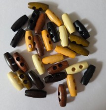 10 Toggle Buttons Wooden Size