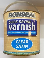 Ronseal satin Clear indoor wood Varnish 2.5L tin quick drying