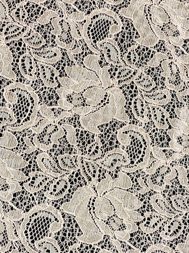 Nude guipure lace fabric - guipure, –