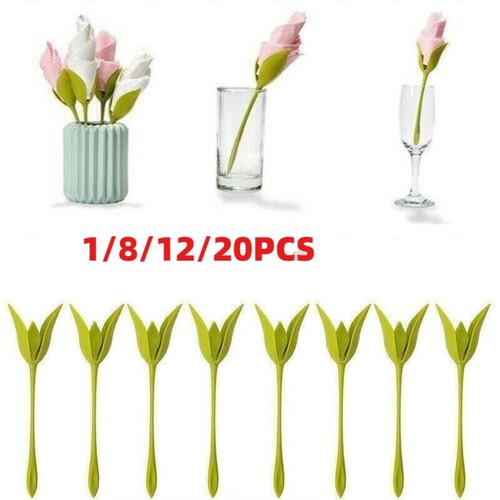 20pcs plastic flower - 1/8/12/20pcs,
