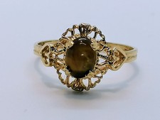 9ct Gold Vintage Tigers Eye