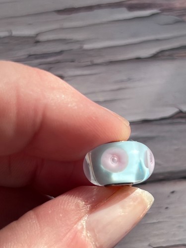 Trollbead blue and pink bead - and,