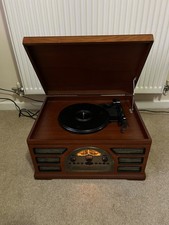 Vintage Style Wooden Music Centre 2450-4M – Radio/CD/Cassette/Turntable