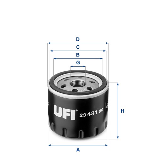 Ufi 481 oil filter for - 23.481.00,