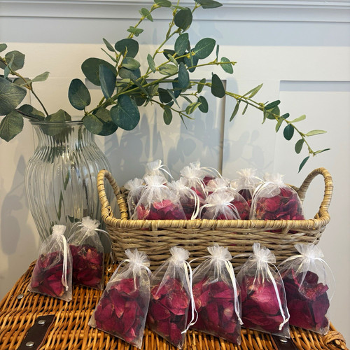 Dried rose petal confetti - dried,