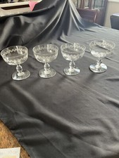 4 Baccarat Crystal Champagne Glasses Belle Epoque