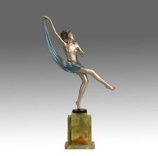 Early 20th Century Art Deco Bronze Study "Scarf Dancer" by Josef Lorenzl