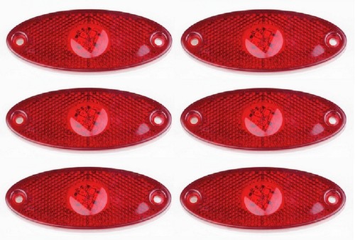 Red 12v led rear - led, oval