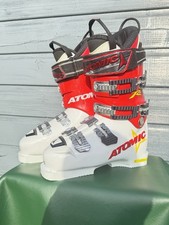 Atomic White Red Ski Boots New Unused Size 25.0