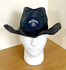 Official 2009 Jack Daniels Merch - Jack Daniels Black Straw Cowboy Hat - Rare