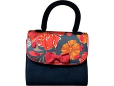 Ruby Shoo Floral Top Handle Bag with Bow Accent 2080