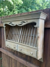 Vintage Solid Pine Plate Rack