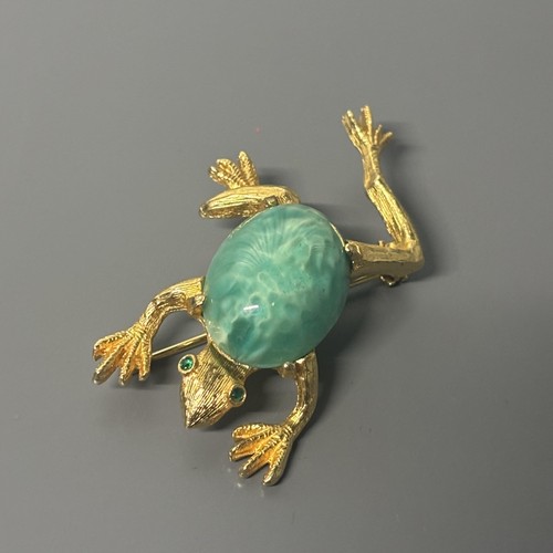 Dinicola frog brooch gold tone - brooch,