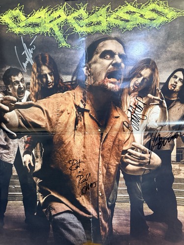 Carcass signed poster decibel - carcass,