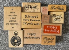 Job Lot of Wooden Stamps -