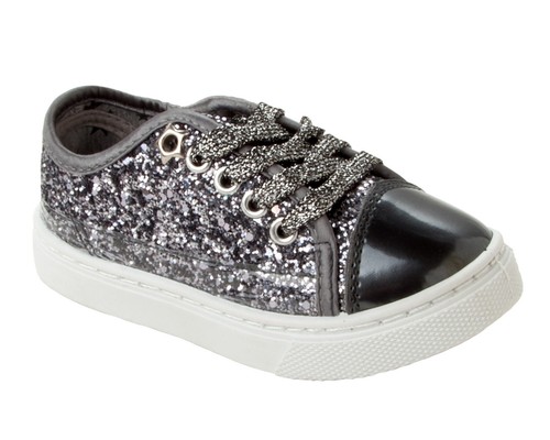 Girls silver glitter - silver, sparkly