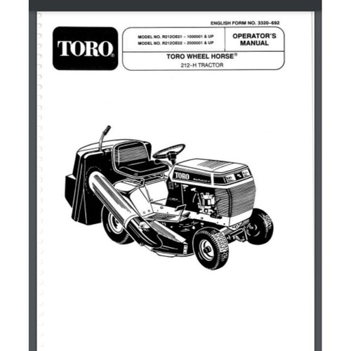 Toro wheel horse 212 - horse, 212-h