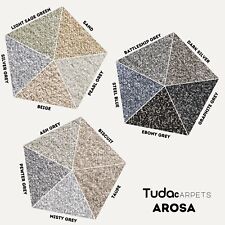 Arosa 8mm Pile Soft Twist Hessian Back Carpet Luxury Hard Wearing Lounge Bedroom